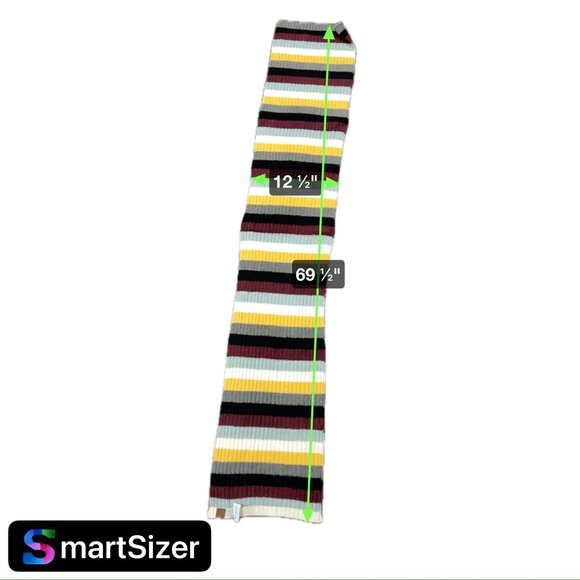 C.C. Exclusives NWT Striped Knit Scarf With Multicolor Pattern - Picture 6 of 6